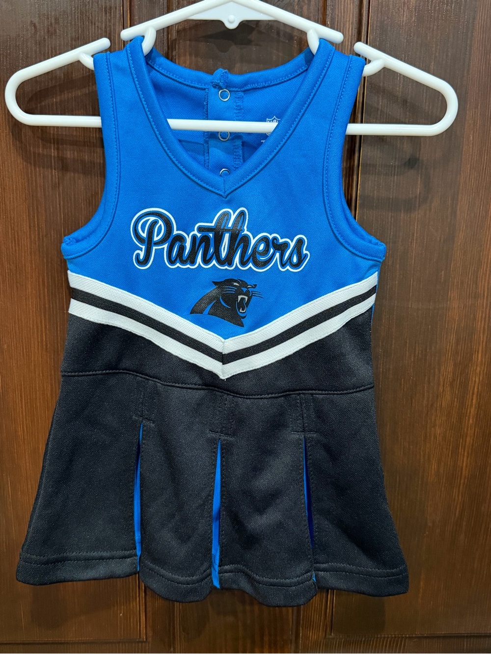 NFL Panthers Girls Blue and Black Cheer Tank Top